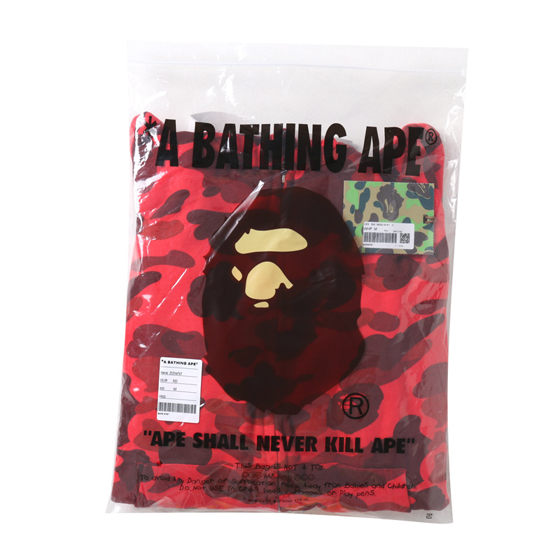  BAPE Color Camo Shark Zip Hoodie Red 4580793322511