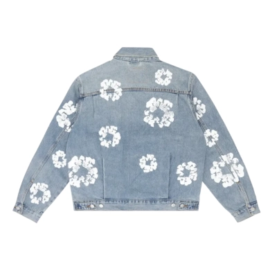  DENIM TEARS TYPE - 2 ALL OVER WREATH LIGHT WASH Jacket 02