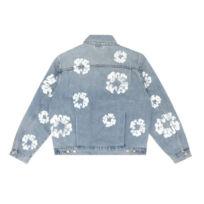  DENIM TEARS TYPE - 2 ALL OVER WREATH LIGHT WASH Jacket
