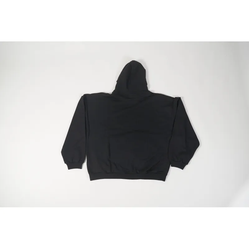 BACK FLIP ROUND HOODIE OVERSIZED IN BLACK/WHITE 761458TPVG11070