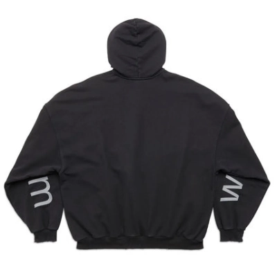 BALENCIAGA Black 'Bal.com' Hoodie 02