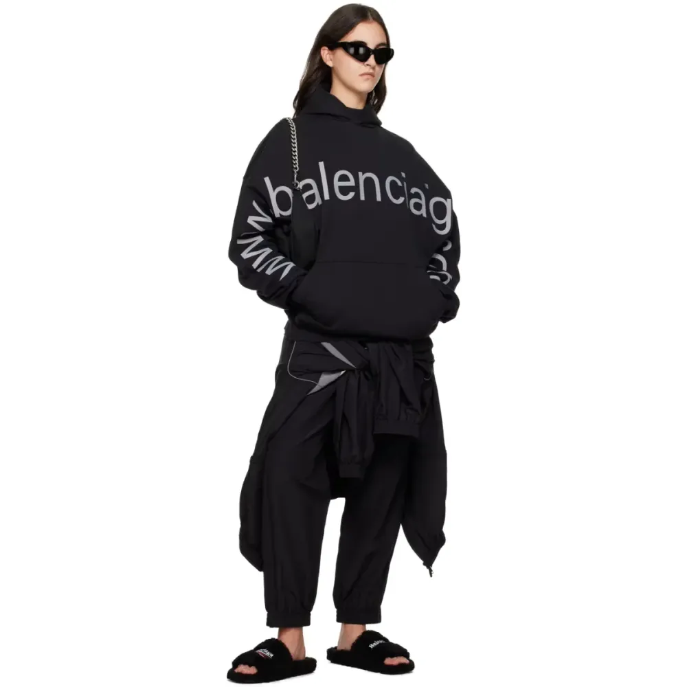 BALENCIAGA Black 'Bal.com' Hoodie