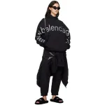 BALENCIAGA Black 'Bal.com' Hoodie