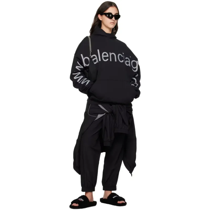 BALENCIAGA Black 'Bal.com' Hoodie