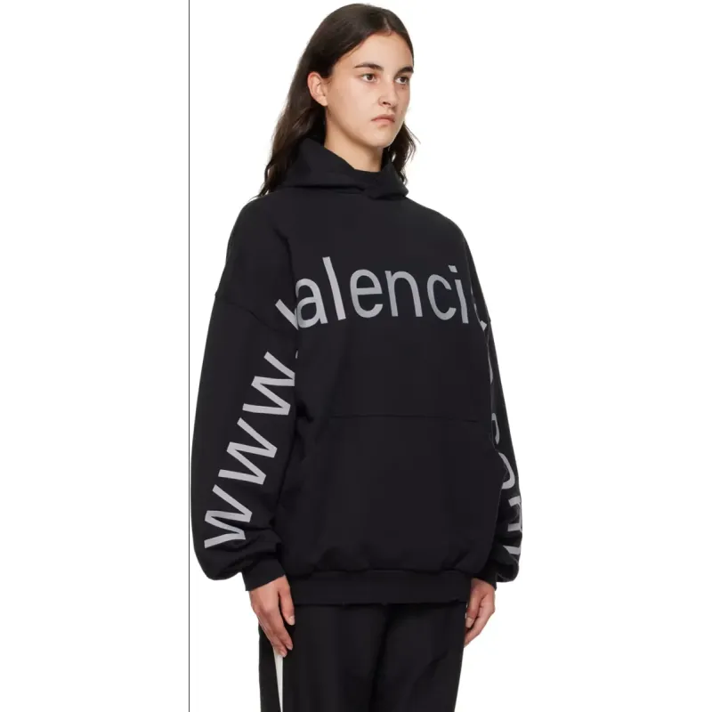 BALENCIAGA Black 'Bal.com' Hoodie
