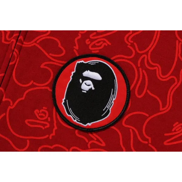 BAPE 30th Anniversary Line Camo Shark Full Zip Hoodie Red