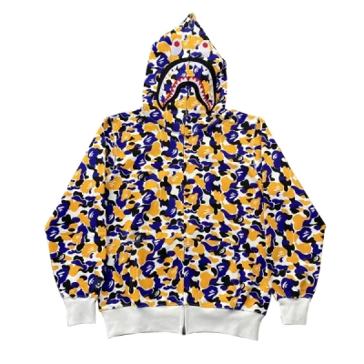 BAPE ABC Camo Japanese Trendy Camou Flage Shark Hoodie 01