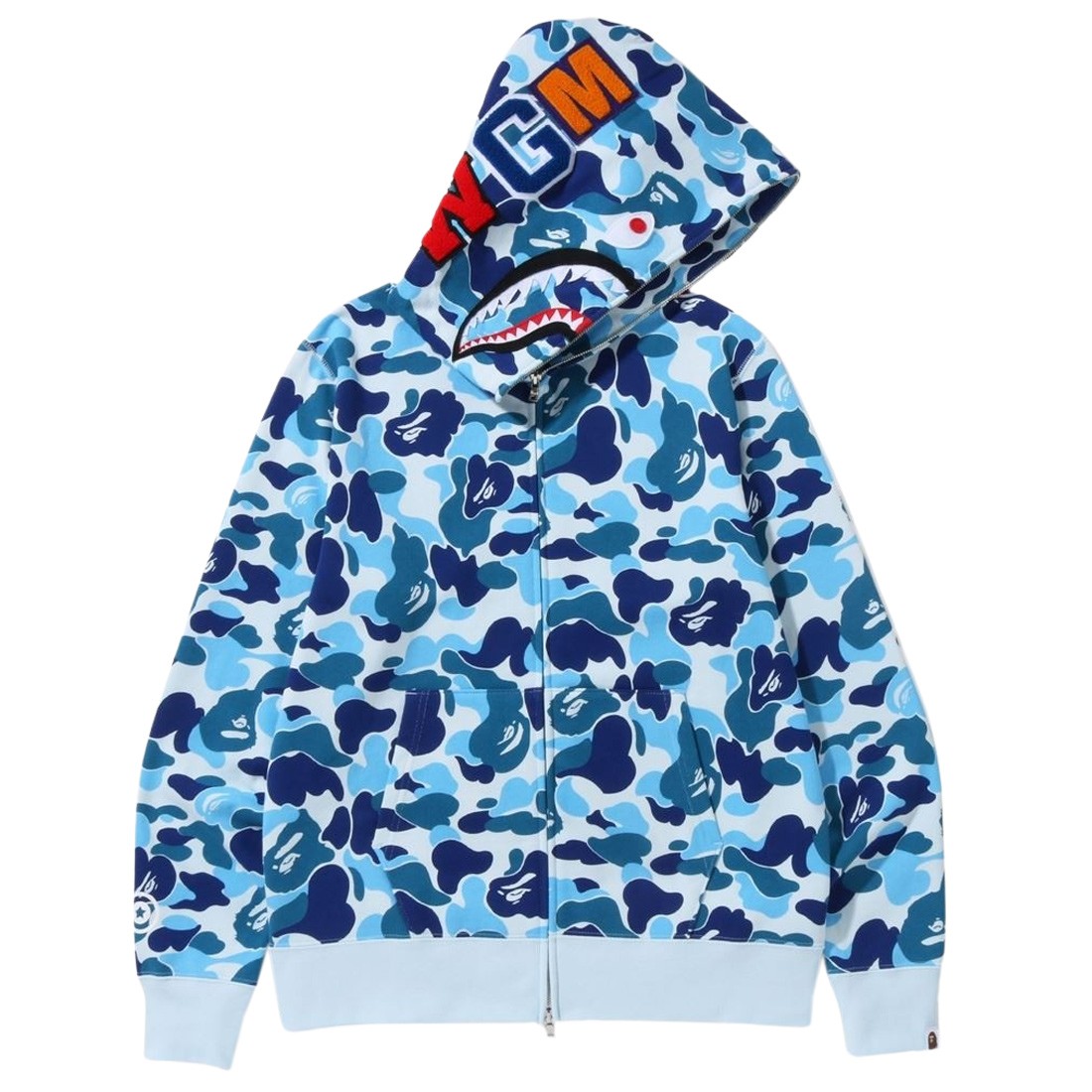 BAPE ABC Camo Shark Zip Hoodie Blue 1J70-314-001
