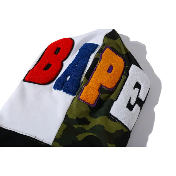 BAPE and panda head patchwork hoodie