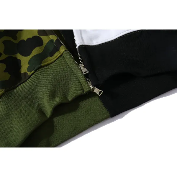 BAPE and panda head patchwork hoodie