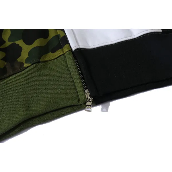 BAPE and panda head patchwork hoodie