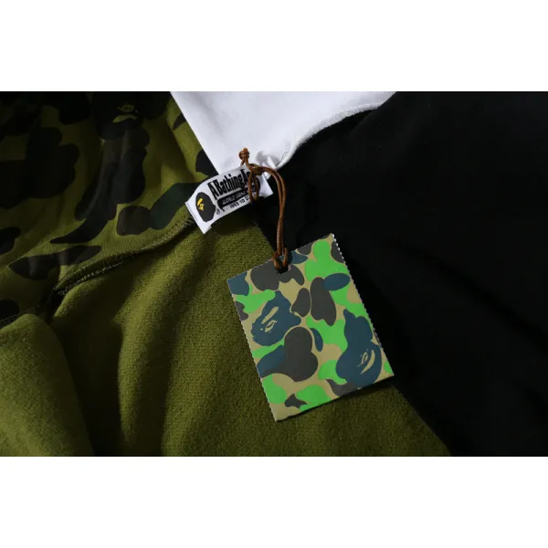 BAPE and panda head patchwork hoodie