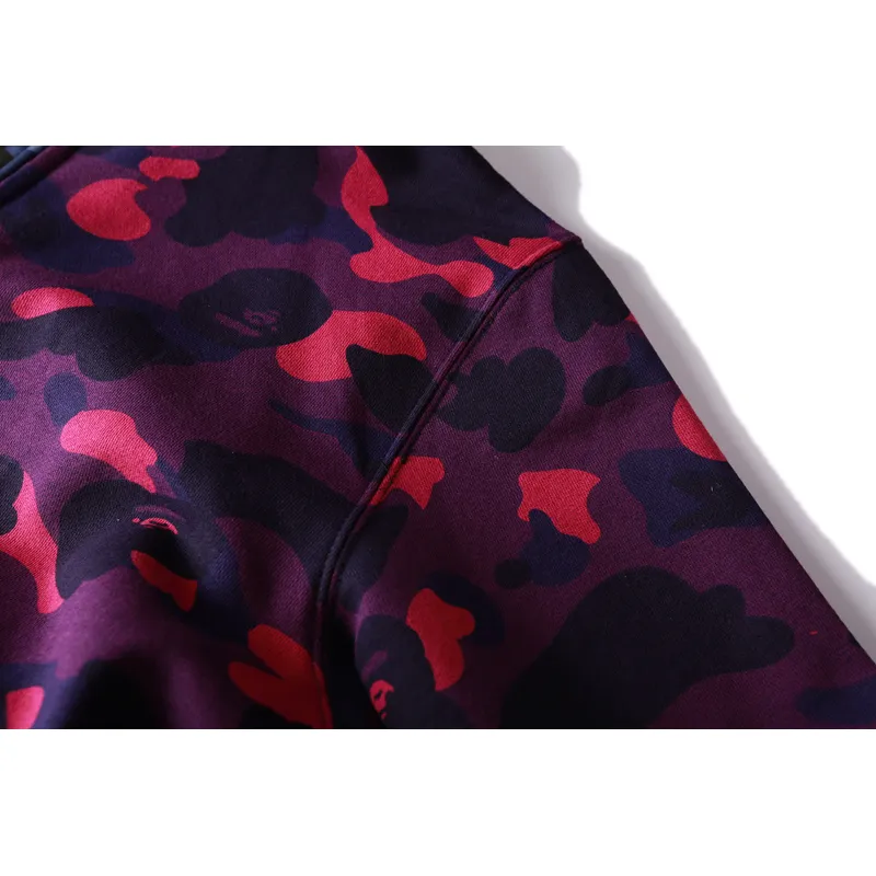 BAPE Color Camo 1/2 Shark Full Zip Hoodie Navy Camo