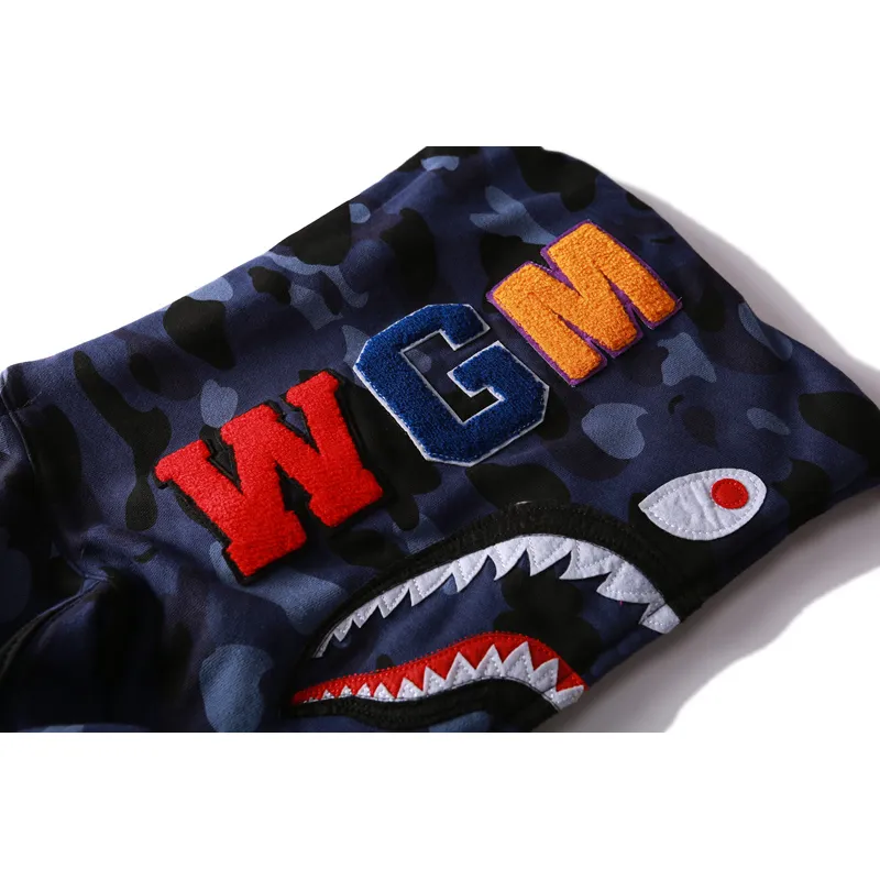 BAPE Color Camo 1/2 Shark Full Zip Hoodie Navy Camo