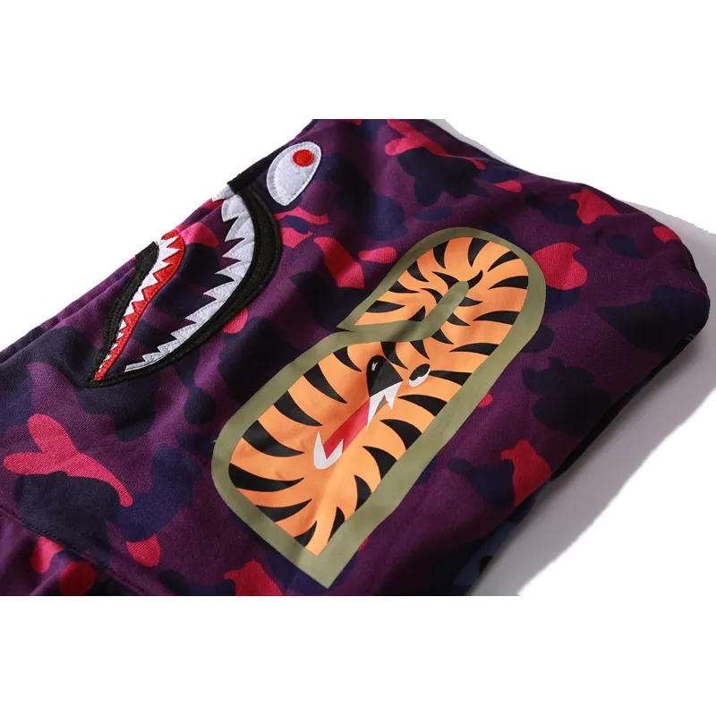 BAPE Color Camo 1/2 Shark Full Zip Hoodie Navy Camo