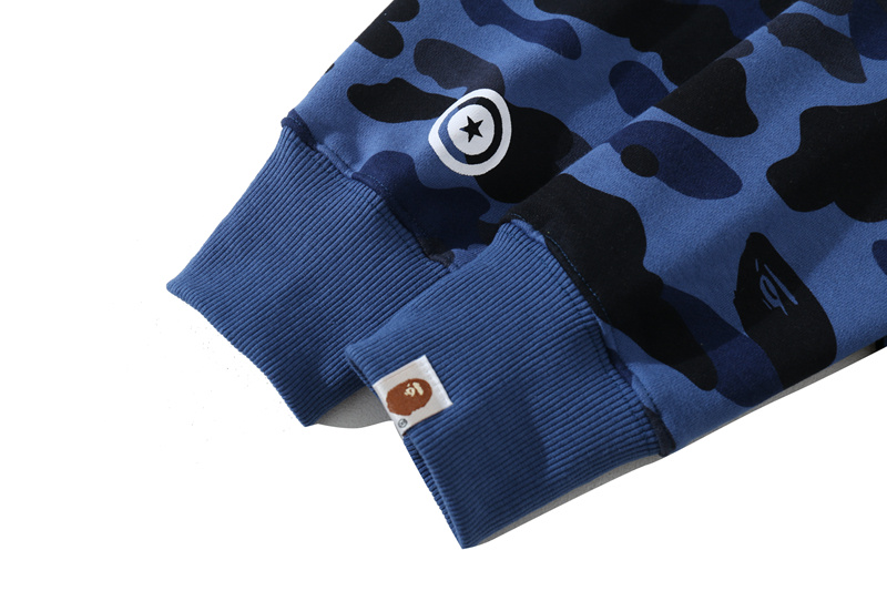 BAPE COLOR CAMO SHARK ZIP HOODIE NAVY 4580793329572