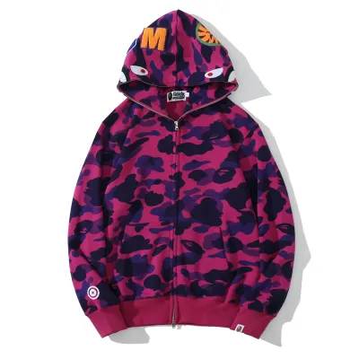 BAPE Color Camo Shark Zip Hoodie Purple 4580793338444 01