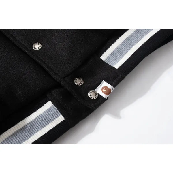 BAPE CREW VARSITY JACKET Black & Red