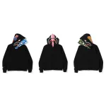 BAPE double hood camouflage hoodie