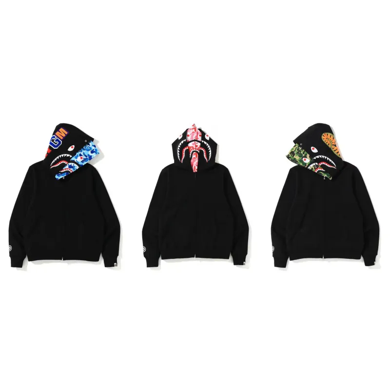 BAPE double hood camouflage hoodie