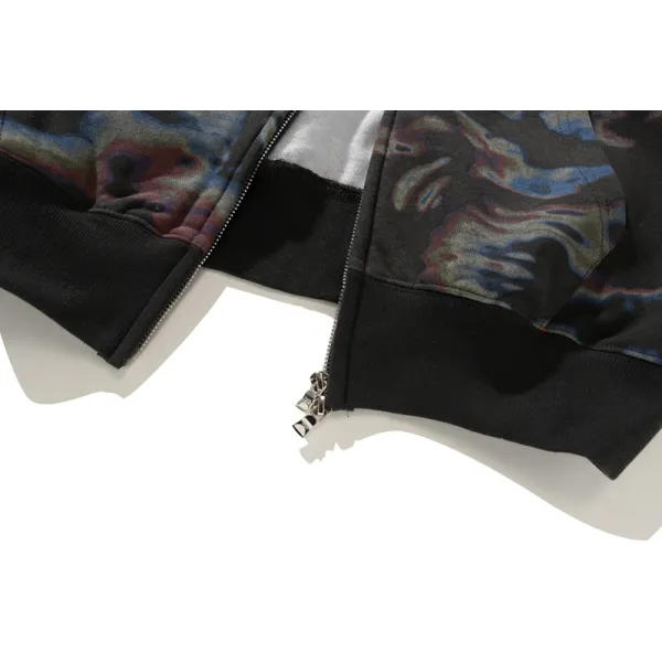 BAPE Honeycomb Transformation Camouflage Shark Hoodie Black & Pattern