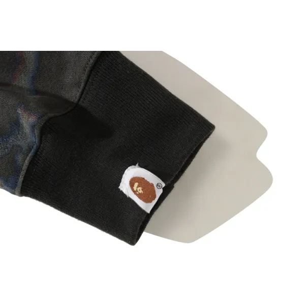 BAPE Honeycomb Transformation Camouflage Shark Hoodie Black & Pattern