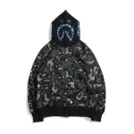 BAPE luminous starry sky hoodie black & white