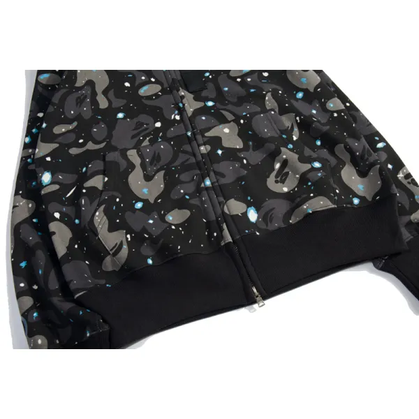 BAPE luminous starry sky hoodie black & white