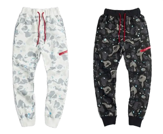 BAPE luminous starry sky trousers
