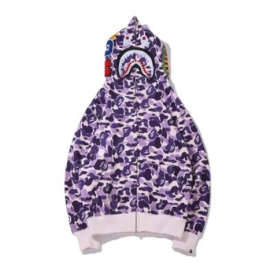 BAPE Purple Camouflage Hooded Hoodie 01