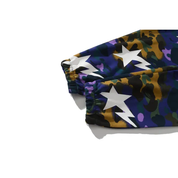 BAPE shark head star camouflage trousers
