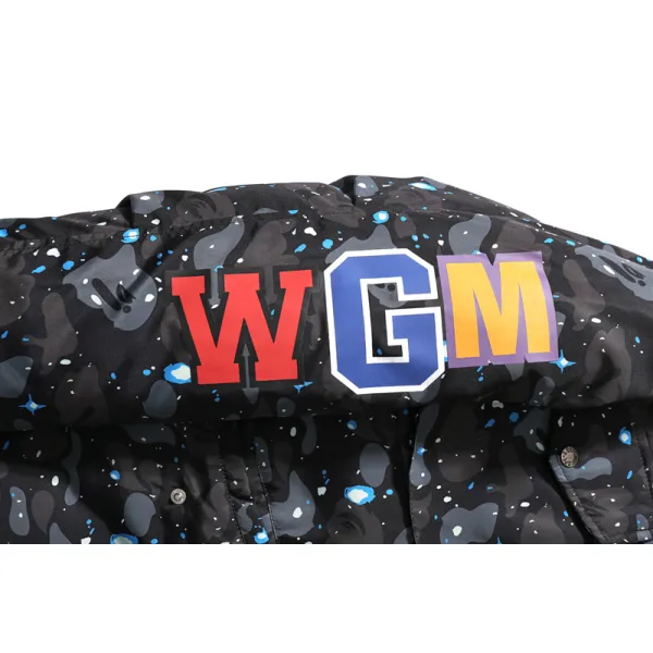 BAPE Shark Starry Sky Cotton Coat Black