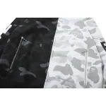 BAPE skull dark black and white color matching Hoodie