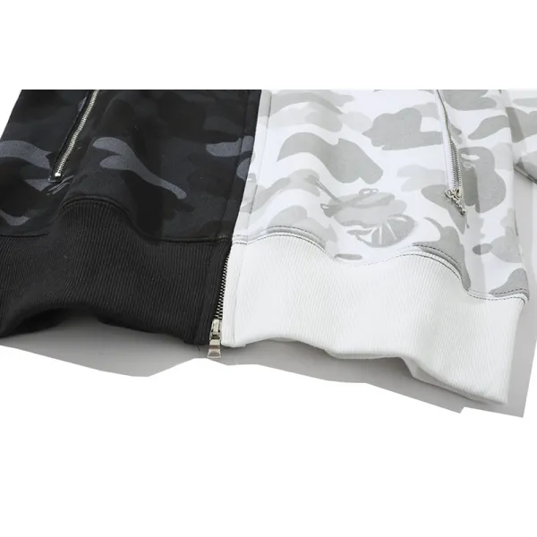 BAPE skull dark black and white color matching Hoodie