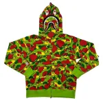 BAPE Sta Camo Shark Full Zip Hoodie Green