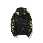 BAPE x NBHD Skull Black And Gold Hoodie