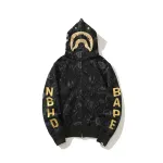 BAPE x NBHD Skull Black And Gold Hoodie