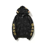 BAPE x NBHD Skull Black And Gold Hoodie