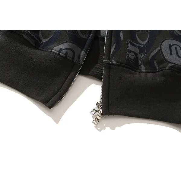 BAPE x NBHD Skull Black And Gold Hoodie