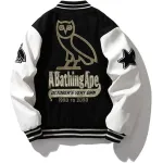 BAPE x OVO Varsity Jacket Black