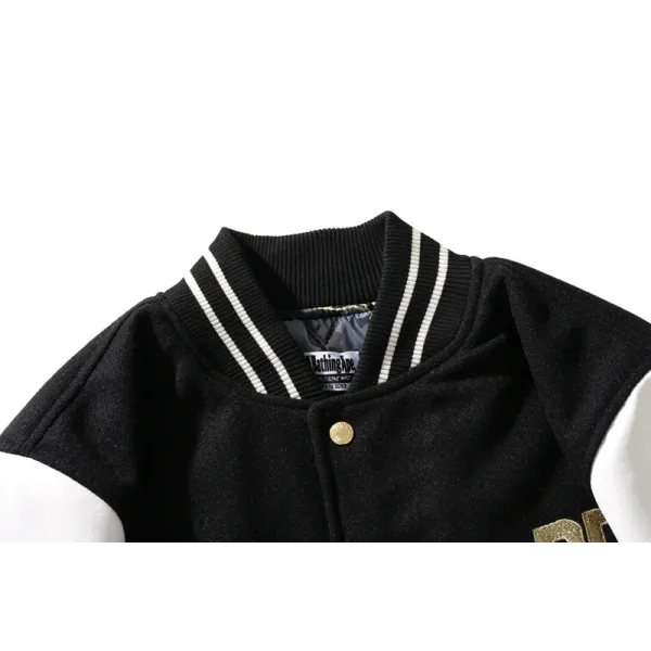 BAPE x OVO Varsity Jacket Cotton Coat Black