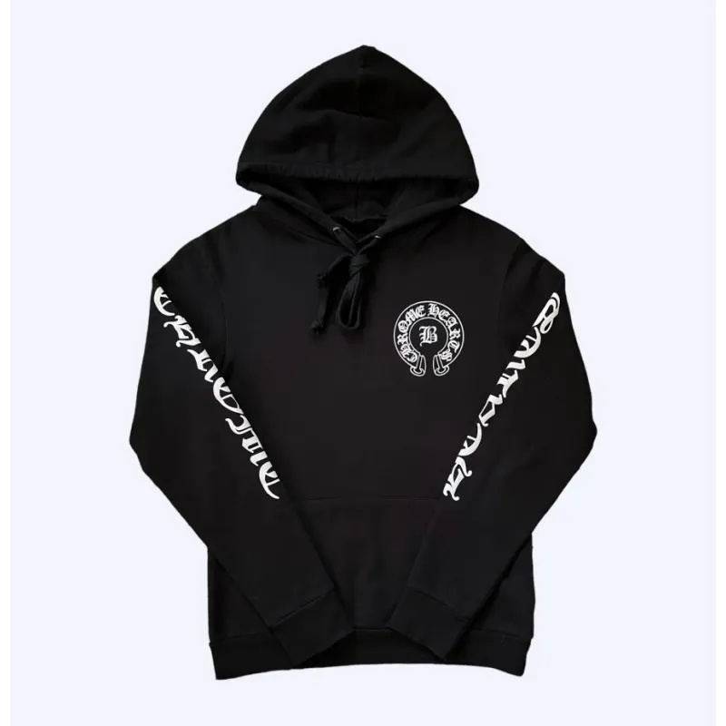 CHROME HEARTS BELLA LEATHER PATCH HOODIE