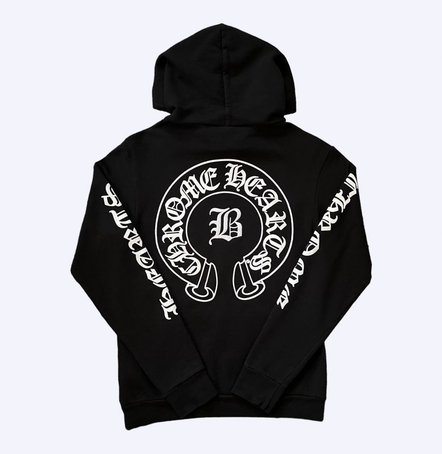 CHROME HEARTS BELLA LEATHER PATCH HOODIE