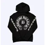 CHROME HEARTS BELLA LEATHER PATCH HOODIE