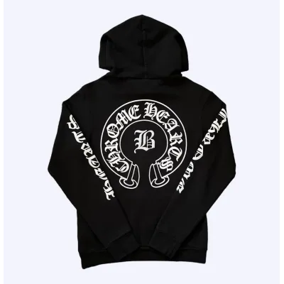 CHROME HEARTS BELLA LEATHER PATCH HOODIE 02