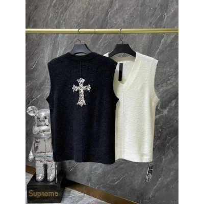CHROME HEARTS Cashmere Sleeveless Vest 8856 01