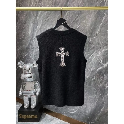 CHROME HEARTS Cashmere Sleeveless Vest 8856 02
