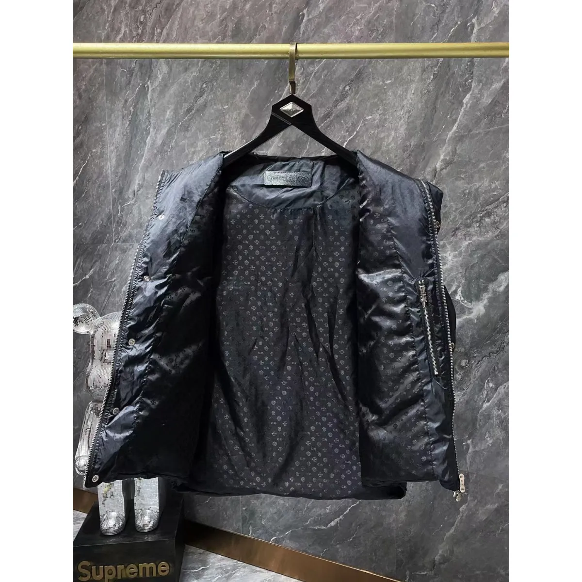 CHROME HEARTS Hooded Down Vest 8812