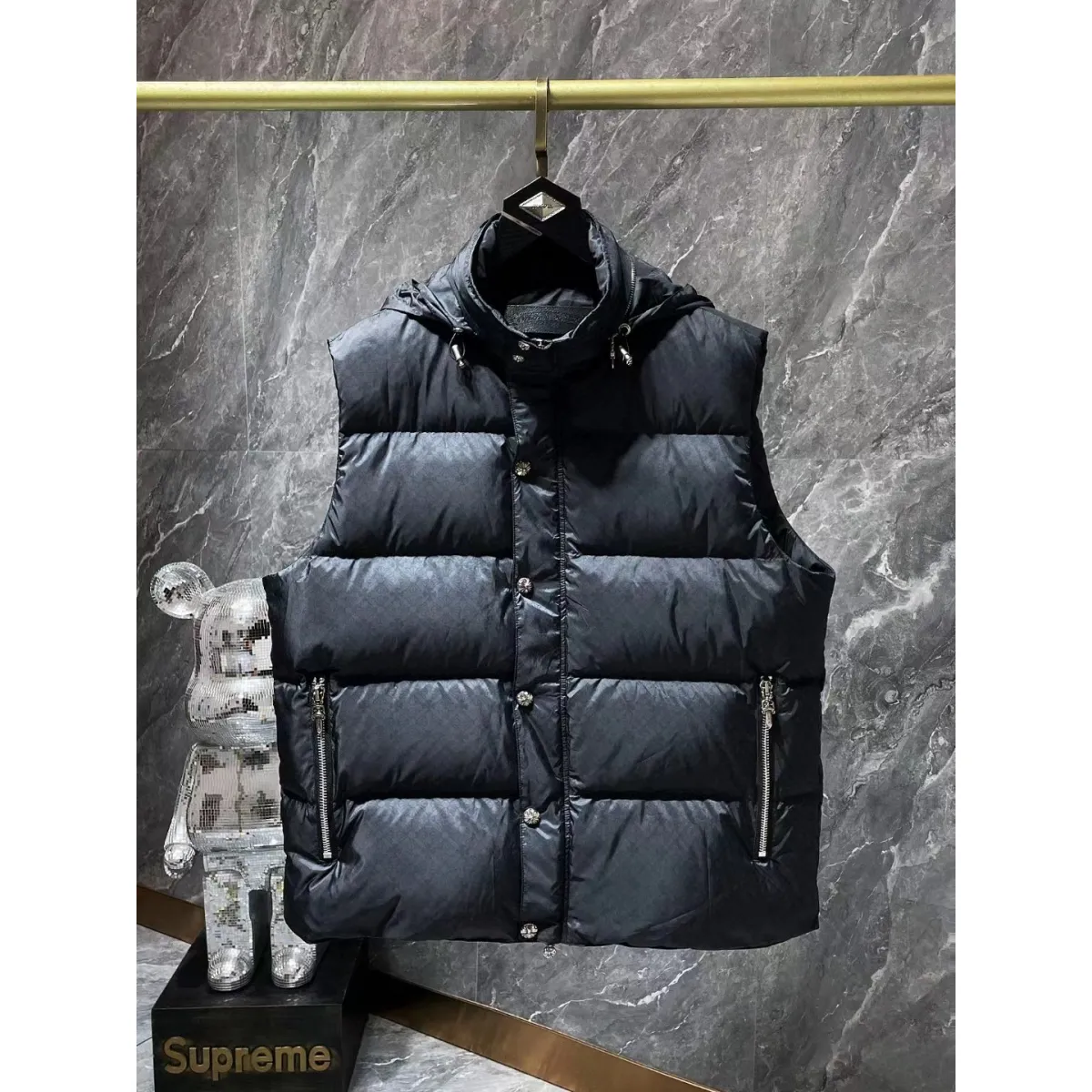 CHROME HEARTS Hooded Down Vest 8812