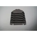 CREW NECK SWEATER IN STRIPED WOOL LIGHT REY/BLACK 2AE4B896T.06BK